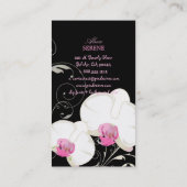 PixDezines orchidee+wervelingen/doe-het-zelf kleur Visitekaartje (Achterkant)