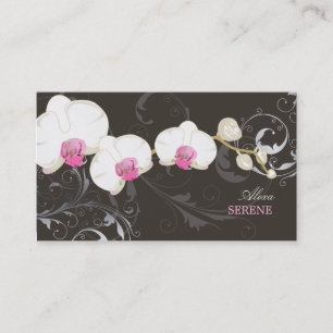 PixDezines orchidee+wervelingen/doe-het-zelf kleur Visitekaartje
