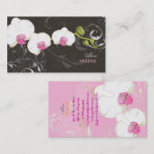 PixDezines orchidee+wervelingen/doe-het-zelf kleur Visitekaartje (Voorkant / Achterkant)
