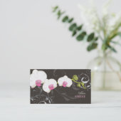 PixDezines orchidee+wervelingen/doe-het-zelf kleur Visitekaartje (Staand voorkant)
