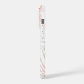 PixDezines Orchideeën Eiland, Perzik Orchideeën Bl iPhone Hoesje (Linkerkant)