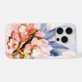 PixDezines Orchideeën Eiland, Perzik Orchideeën Bl iPhone Hoesje (Achterkant horizontaal)