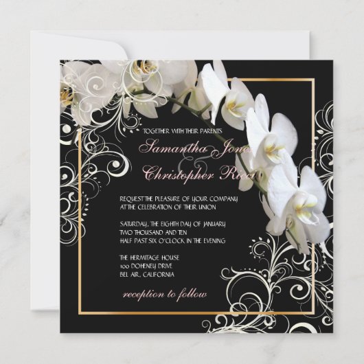 PixDezines orchideeën/phalaenopsis Kaart (Achterkant)