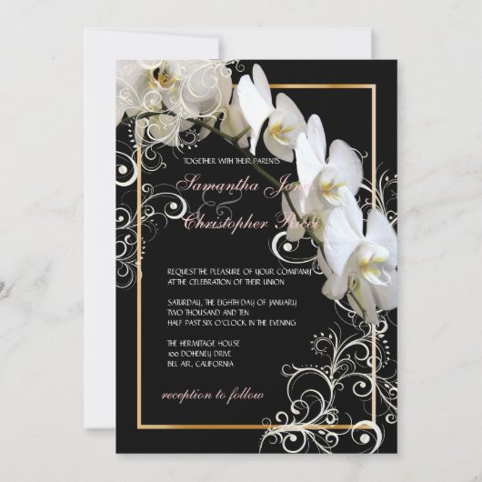 PixDezines orchideeën/phalaenopsis Kaart (Achterkant)