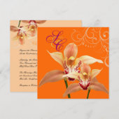 PixDezines Orchids/Oranje + Vlaanderen voor sierdo Kaart (Voorkant / Achterkant)