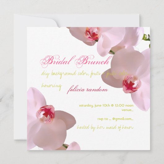 PixDezines Orchids/phalaenopsis/DIY achtergrond Kaart (Achterkant)