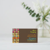 PixDezines Organic Eggs Retro Design/DIY Color Visitekaartje (Staand voorkant)