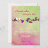 PixDezines Originele Tortelduifjes op waterverf Kaart (Voorkant)