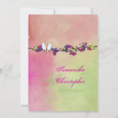 PixDezines Originele Tortelduifjes op waterverf Kaart (Achterkant)