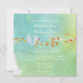 PixDezines Originele Tortelduifjes op waterverf Kaart (Voorkant)