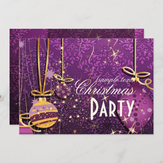 PixDezines ORNAMENS+SPARKLING CHRISTMAS TREE/DIY Kaart (Voorkant / Achterkant)