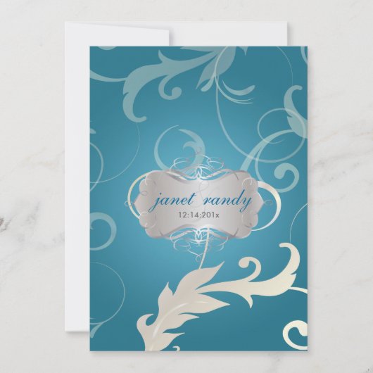 PixDezines Ornamental Leaves + Swirls Kaart (Voorkant)