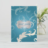 PixDezines Ornamental Leaves + Swirls Kaart (Staand voorkant)