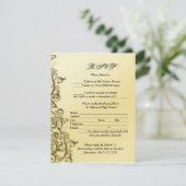 PixDezines Ornamental Rustic Gold Swirls Aankondiging (Staand voorkant)