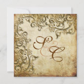 PixDezines ORNAMENTAL RUSTIC GOLD SWIRLS/LUXEpaper Kaart (Voorkant)