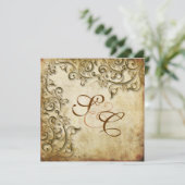 PixDezines ORNAMENTAL RUSTIC GOLD SWIRLS/LUXEpaper Kaart (Staand voorkant)