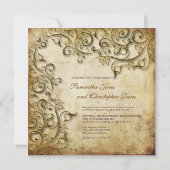 PixDezines ORNAMENTAL RUSTIC GOLD SWIRLS/LUXEpaper Kaart (Achterkant)