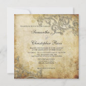 PixDezines Ornamental Rustic Silver Swirls Kaart (Achterkant)