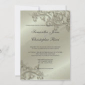 PixDezines Ornamental Rustic Silver Swirls Kaart (Achterkant)