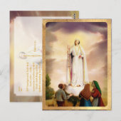 PixDezines Our Lady of Fatima Briefkaart (Voorkant / Achterkant)