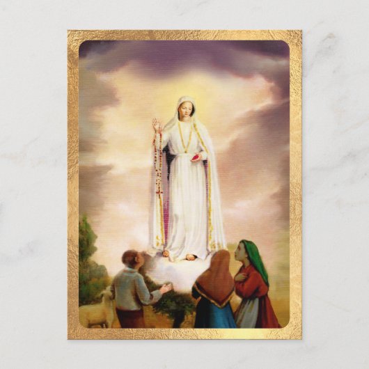 PixDezines Our Lady of Fatima Briefkaart (Voorkant)