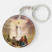 PixDezines Our Lady of Fatima Sleutelhanger (Achterkant)