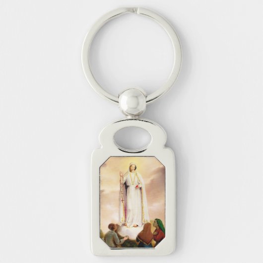 PixDezines Our Lady of Fatima Sleutelhanger (Voorkant)
