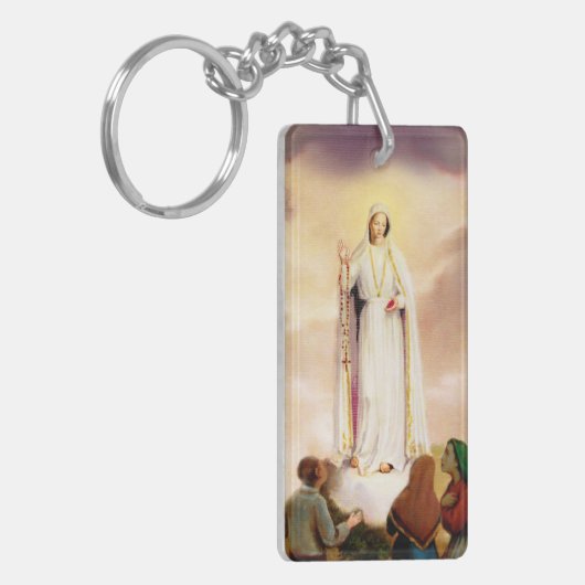 PixDezines Our Lady of Fatima Sleutelhanger (Voorkant Links)