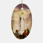 PixDezines Our Lady of Fatima, tekst  Keramisch Ornament (Rechts)