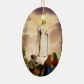 PixDezines Our Lady of Fatima, tekst  Keramisch Ornament (Rechts)