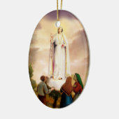 PixDezines Our Lady of Fatima, tekst  Keramisch Ornament (Links)