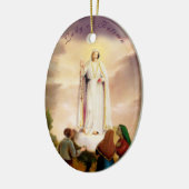 PixDezines Our Lady of Fatima, Text  C Keramisch Ornament (Links)