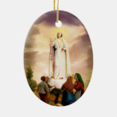 PixDezines Our Lady of Fatima, Text  C Keramisch Ornament (Achterkant)