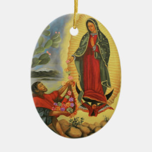 PixDezines Our Lady of Guadalup, tekst  Keramisch Ornament