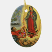 PixDezines Our Lady of Guadalup, tekst  Keramisch Ornament (Achterkant)