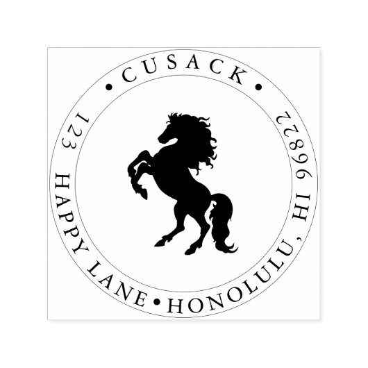 PixDezines Paard op achterpoten Zelfinktende Stempel (Design)