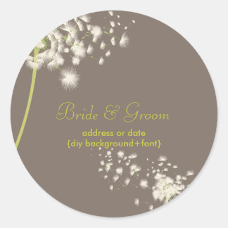 PixDezines paardenbloem/diy achtergrondkleur Ronde Sticker