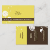 PixDezines paardenbloemen dijon mosterd Visitekaartje (Voorkant / Achterkant)