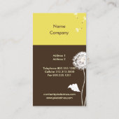 PixDezines paardenbloemen dijon mosterd Visitekaartje (Achterkant)