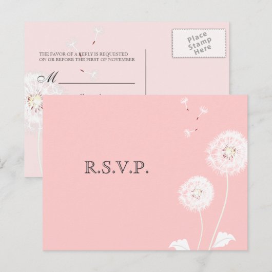 PixDezines Paardenbloemen, doe-het-zelf achtergron Uitnodiging Briefkaart (Voorkant / Achterkant)