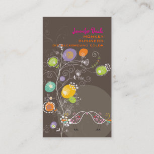 PixDezines paardenbloemen+liefde vogels/diy kleur  Visitekaartje