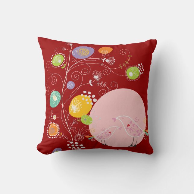 PixDezines paardenbloemen/madeliefjes+rozen/diy ac Kussen (Voorkant)