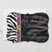 PixDezines paars/DIY kleur/Zebra/Bat Mitzvah Kaart (Achterkant)