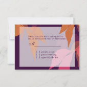 PixDezines paars+roze herfst RSVP Kaartje (Achterkant)