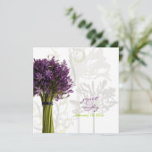 PixDezines Paarse Agapanthus/DIY achtergrondkleur Kaart (Staand voorkant)