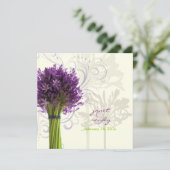 PixDezines Paarse Agapanthus/DIY achtergrondkleur Kaart (Staand voorkant)