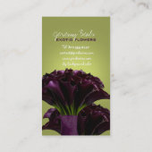 PixDezines paarse calla/diy achtergrond kleur Visitekaartje (Achterkant)