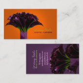 PixDezines paarse calla/diy achtergrond kleur Visitekaartje (Voorkant / Achterkant)