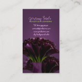 PixDezines paarse calla/diy achtergrond kleur Visitekaartje (Achterkant)