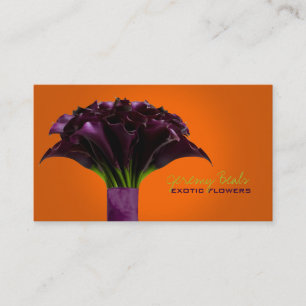 PixDezines paarse calla/diy achtergrondkleur Visitekaartje